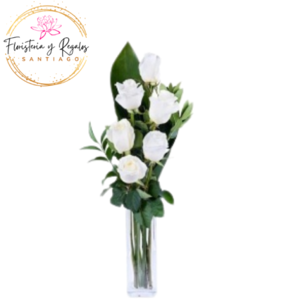 FLORERO DE 6 ROSAS EN LINEA