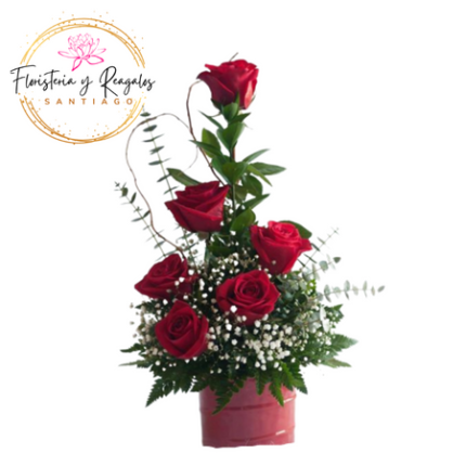 ARREGLO DE 6 ROSAS IMPORTADAS