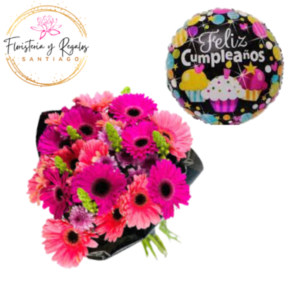 RAMO DE 20 GERBERAS + GLOBO