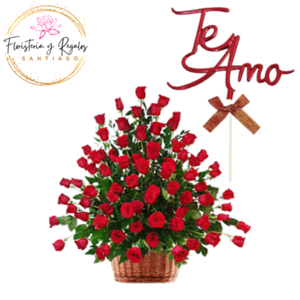 ARREGLO 44 ROSAS + TOPPER