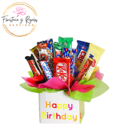 CAJA DE GOLOSINAS 5 CHOCOLATES NACIONALES 5 IMPORTADOS